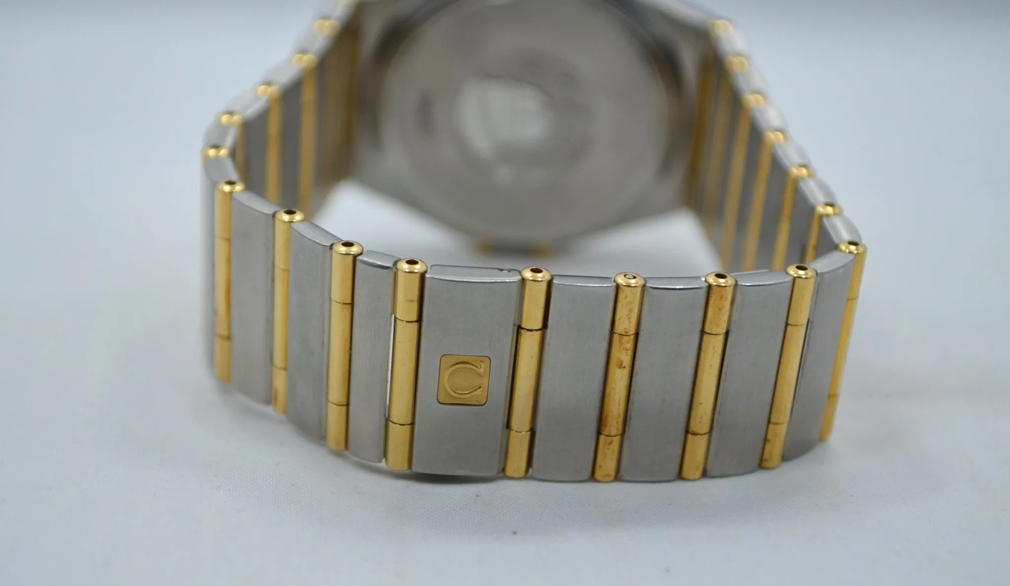 Omega Constellation Two Tone Diamond Bezel Steel 18K Gold Quartz Ladies Watch