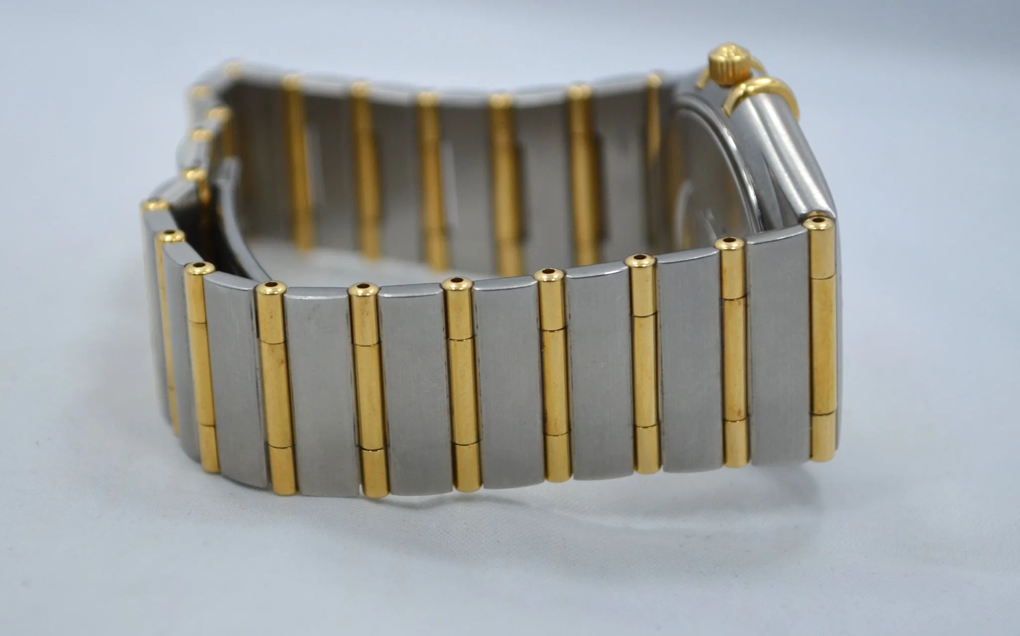Omega Constellation Two Tone Diamond Bezel Steel 18K Gold Quartz Ladies Watch