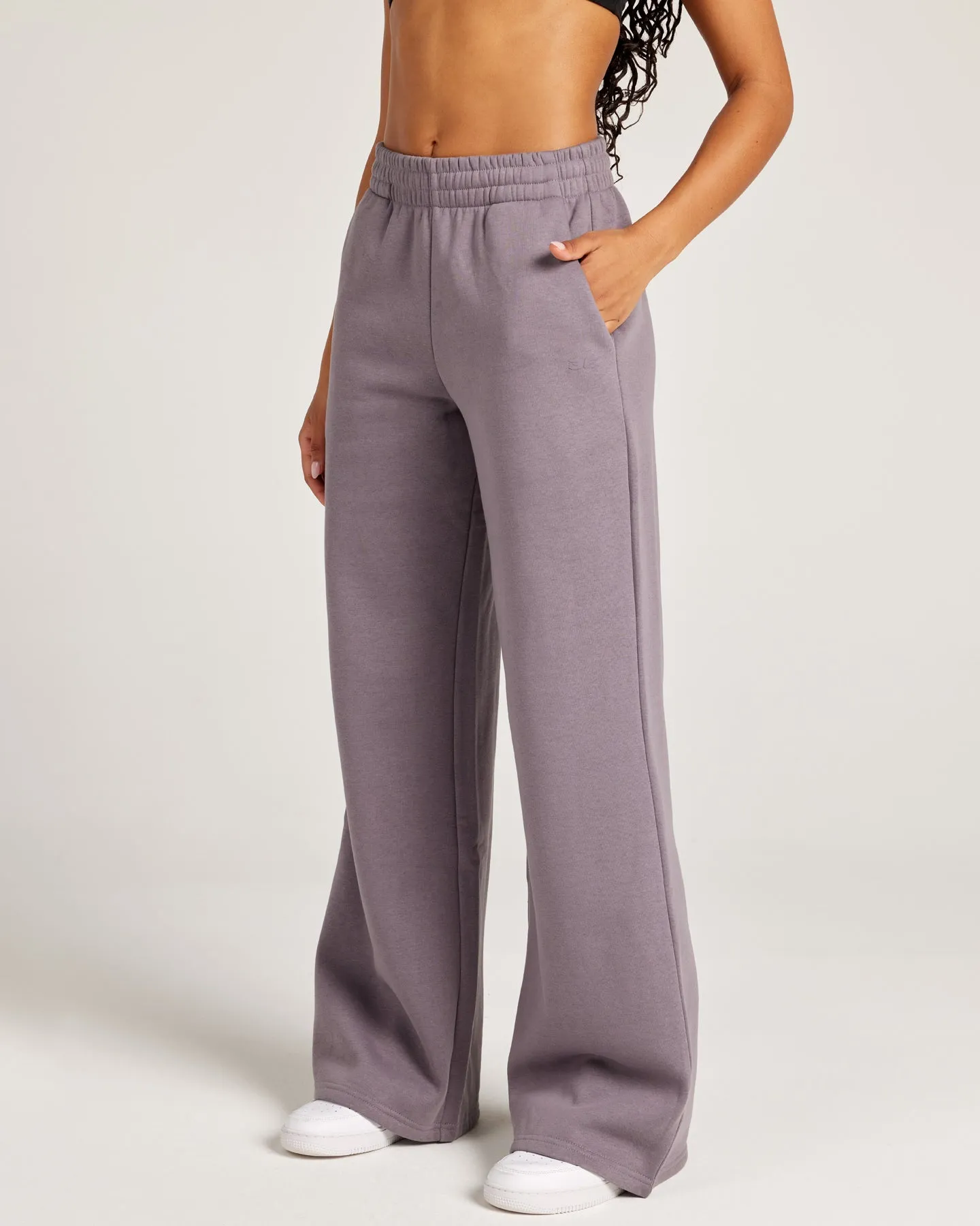 Omni Wide Leg Trackpants - Haze