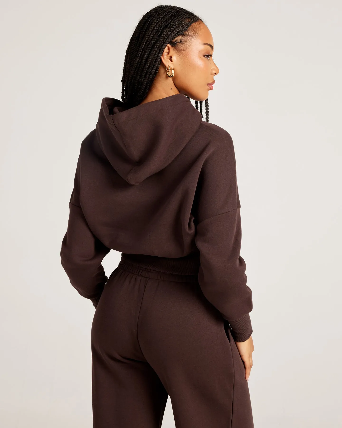 Omni Zip Through Hoodie - Espresso