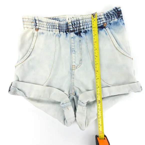 ONE TEASPOON Hunters Mid Length Relaxed Short Blue Jean Denim Boho Festival 24