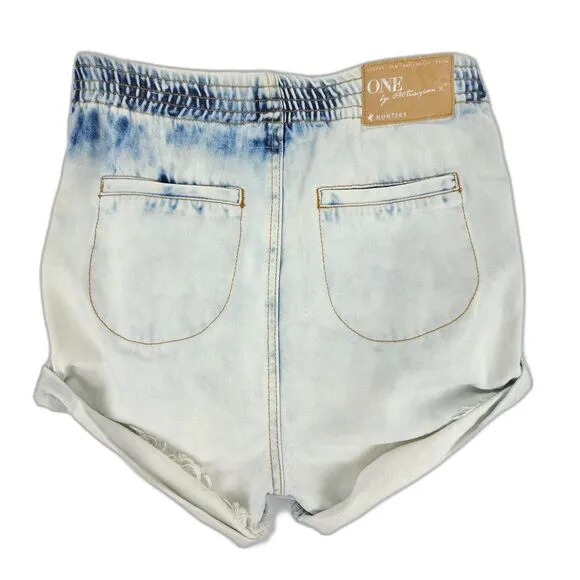 ONE TEASPOON Hunters Mid Length Relaxed Short Blue Jean Denim Boho Festival 24