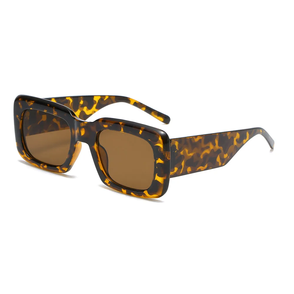 OOLVS Fashion Sunglasses For Women's Metal Frame Full-rim UV400 Polycarbonate Lens Butterfly Glasses WS112-2N