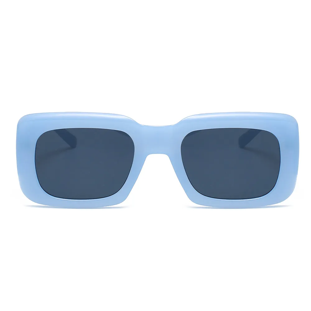OOLVS Fashion Sunglasses For Women's Metal Frame Full-rim UV400 Polycarbonate Lens Butterfly Glasses WS112-2N