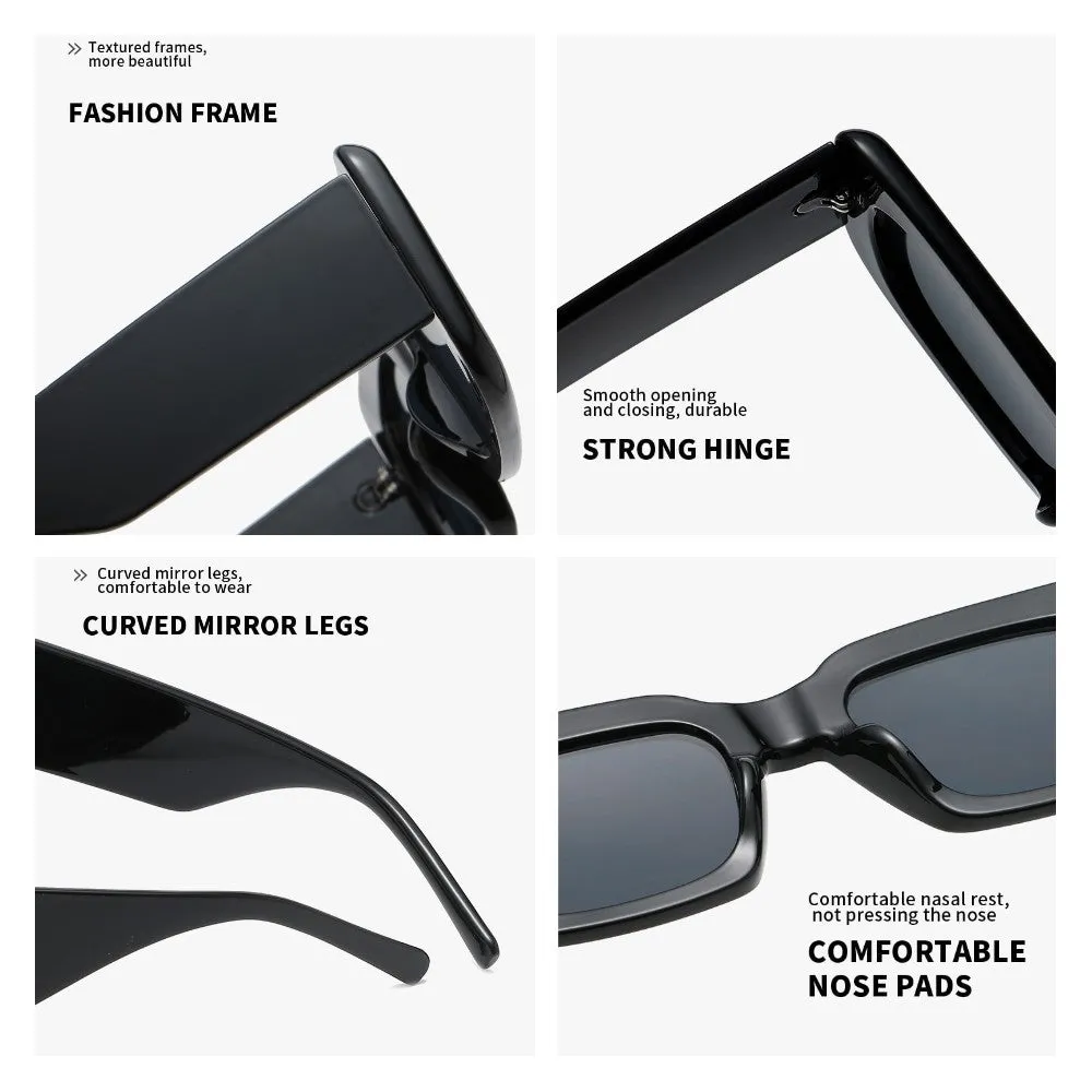 OOLVS Fashion Sunglasses For Women's Metal Frame Full-rim UV400 Polycarbonate Lens Butterfly Glasses WS112-2N