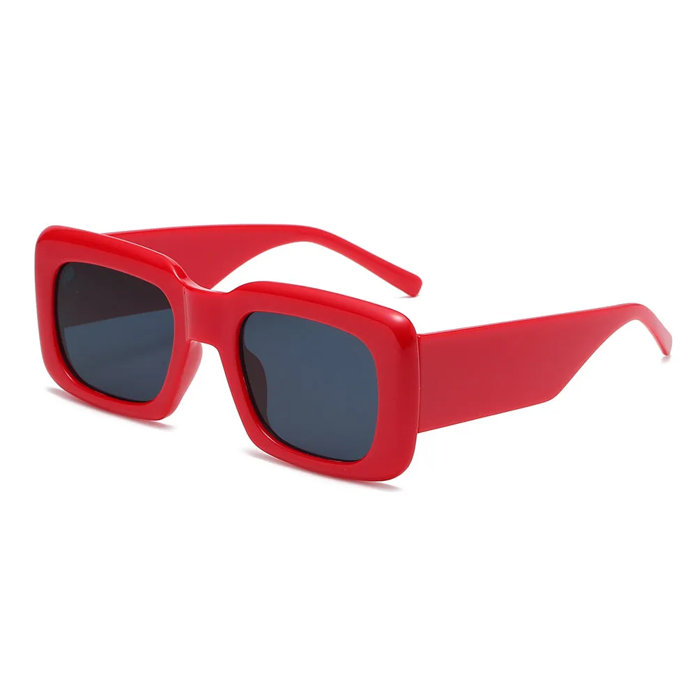 OOLVS Fashion Sunglasses For Women's Metal Frame Full-rim UV400 Polycarbonate Lens Butterfly Glasses WS112-2N