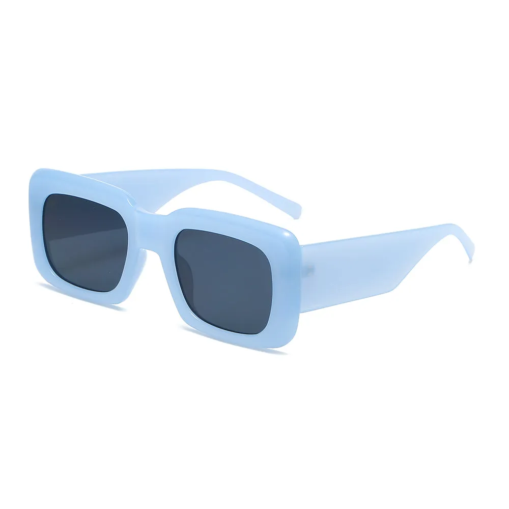 OOLVS Fashion Sunglasses For Women's Metal Frame Full-rim UV400 Polycarbonate Lens Butterfly Glasses WS112-2N