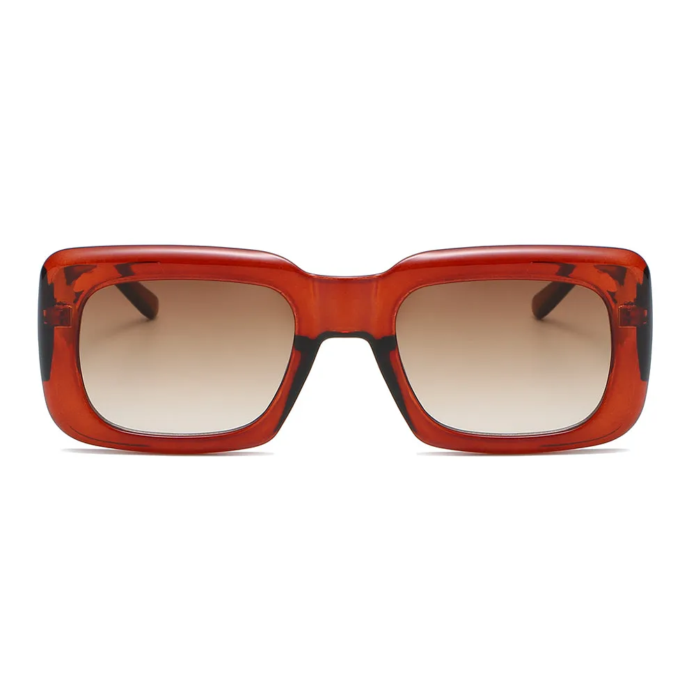 OOLVS Fashion Sunglasses For Women's Metal Frame Full-rim UV400 Polycarbonate Lens Butterfly Glasses WS112-2N