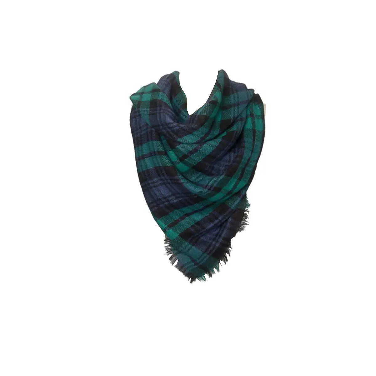 Oversized Wrap Scarf - Black, Green, Grey or Multi Color