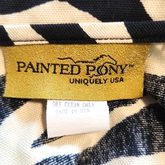Painted Pony Zebra Print 100% Cotton Blazer Jacket Size Large EUC!!