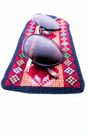 Palestinian Cross Stitch Sunglass Case