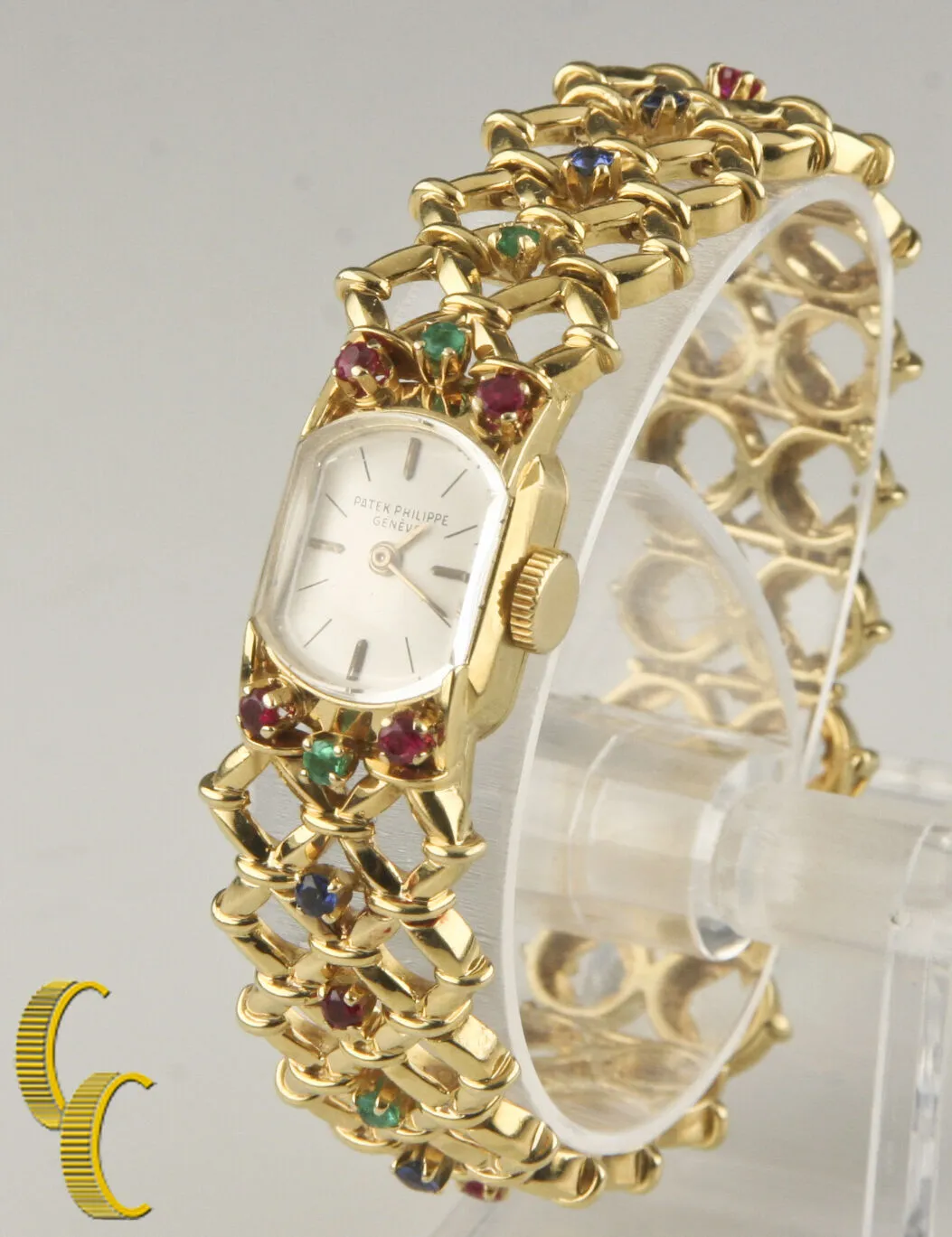 Patek Philippe Ladies 18k Yellow Gold Hand-Winding Watch w/ Ornate Gubelin Band