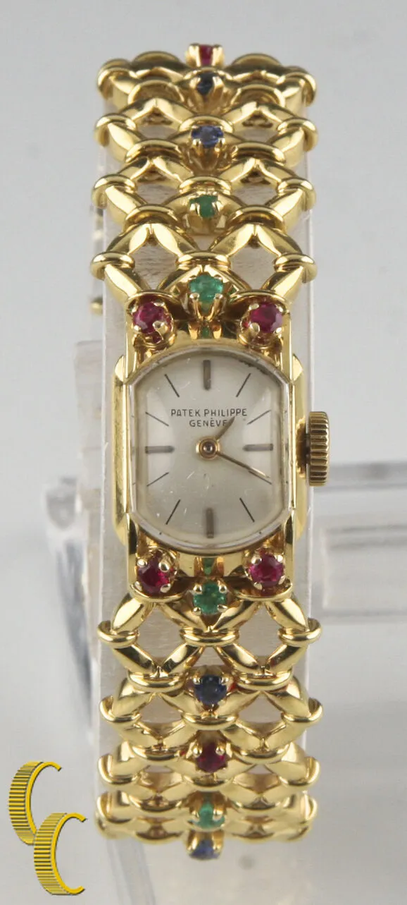 Patek Philippe Ladies 18k Yellow Gold Hand-Winding Watch w/ Ornate Gubelin Band