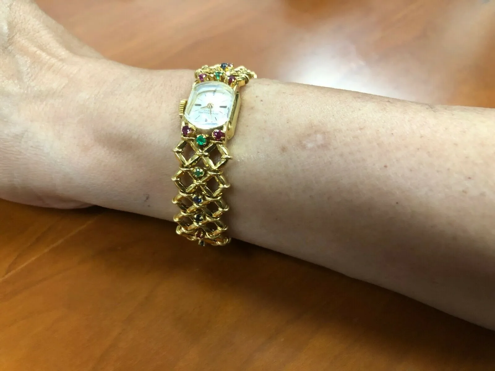 Patek Philippe Ladies 18k Yellow Gold Hand-Winding Watch w/ Ornate Gubelin Band