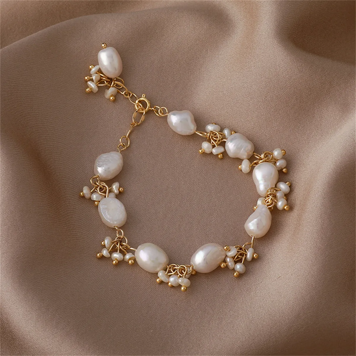 Pearl & 18K Gold-Plated Botany Station Bracelet