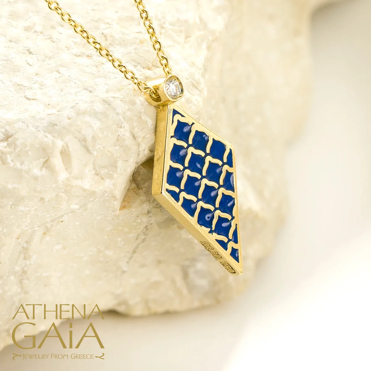 Periklista Gold & Enamel Diamond Necklace