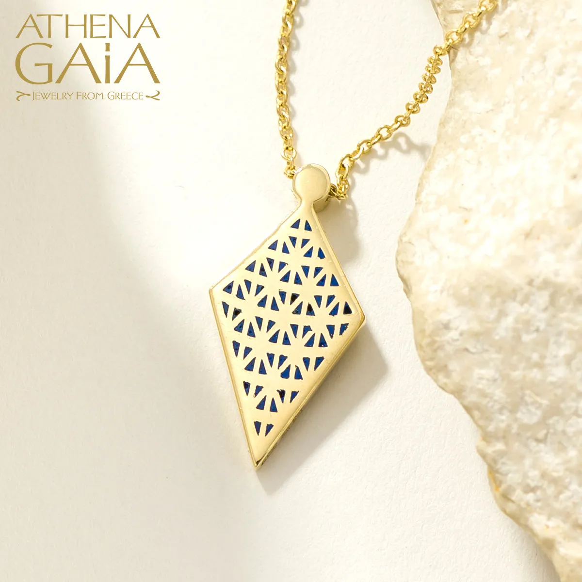 Periklista Gold & Enamel Diamond Necklace