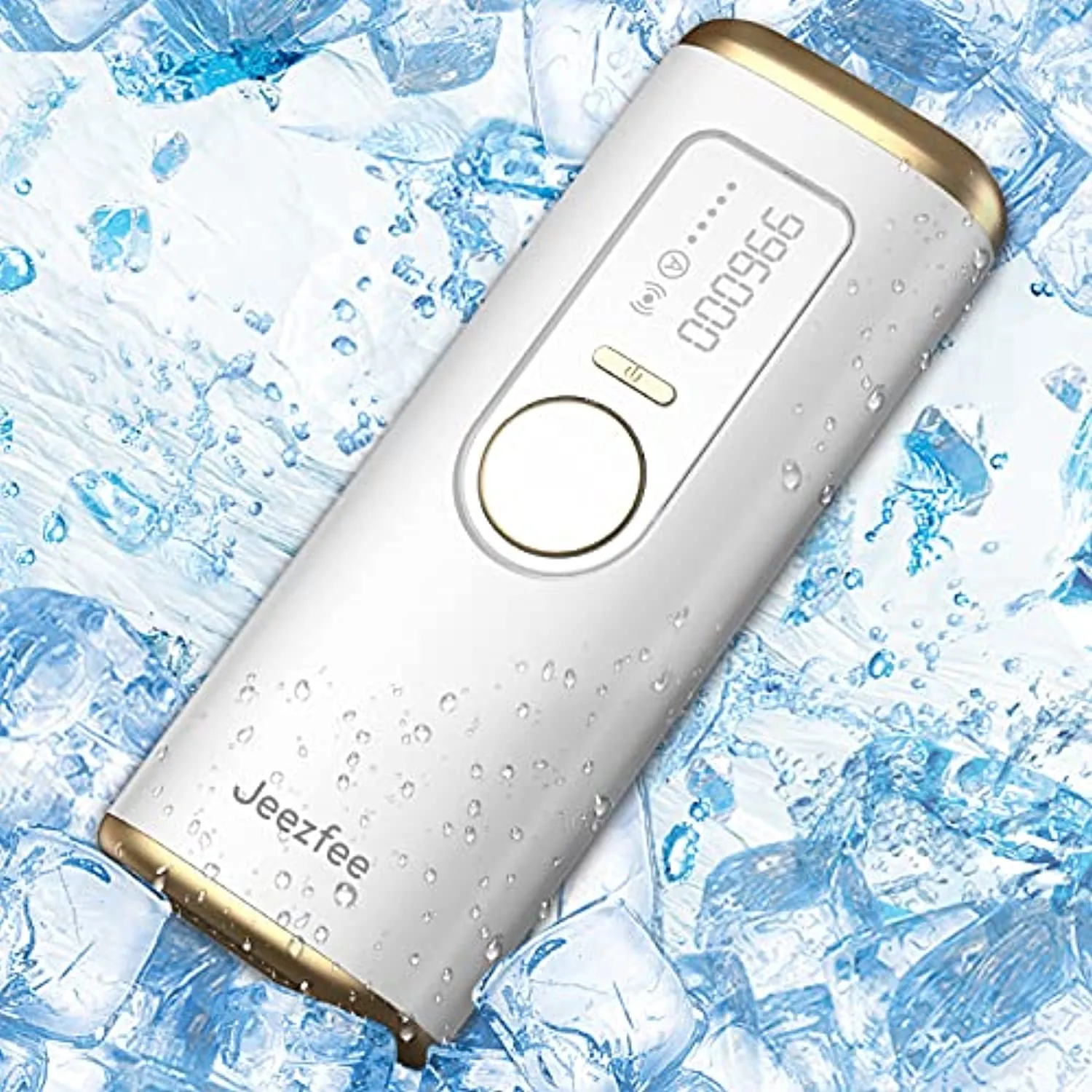Permanent Hair Removal for Women, Jeezfee Hair Removal Device, At-Home Painless Hair Removal on Armpits Legs Arms Face Bikini line (Elegant White)