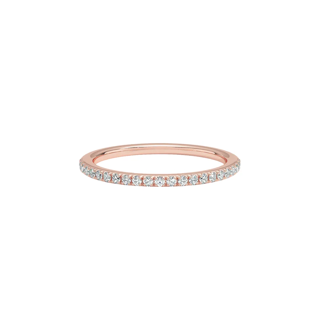 Petite Half Pavé Diamond Ring