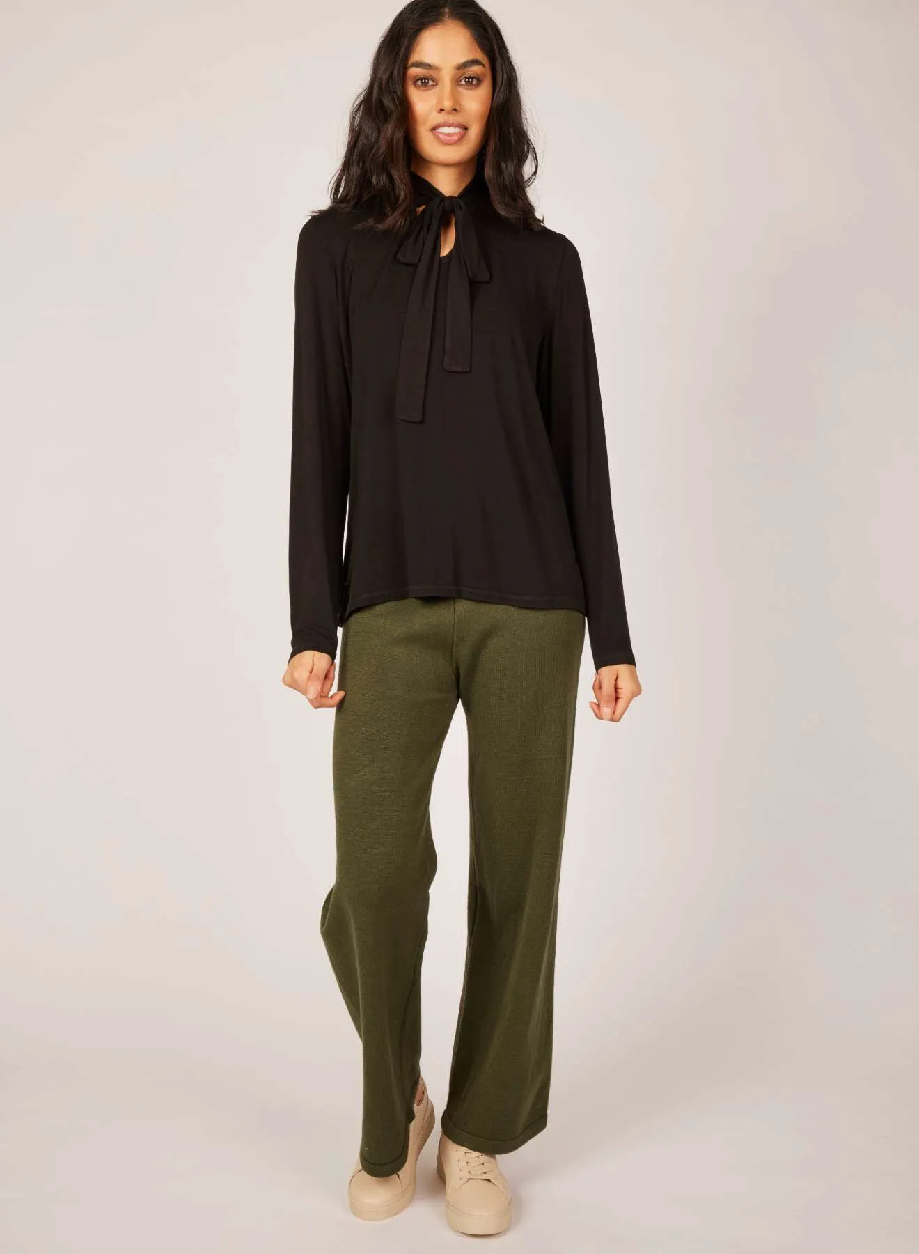 Pistache Second Skin Tie Top
