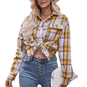 Plaid Aura™ | Women's Casual Oversized Plaid Shirt | Soft Cotton, Relaxed Fit, Trendy Design