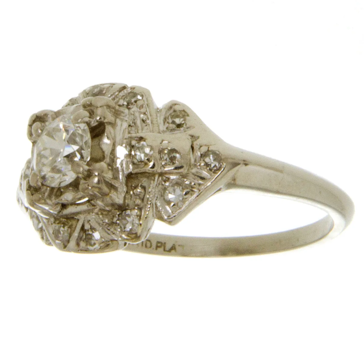 Platinum Art Deco Diamond Engagement Ring