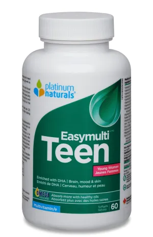 Platinum Naturals Easymulti Teen Young Women 60 Softgels