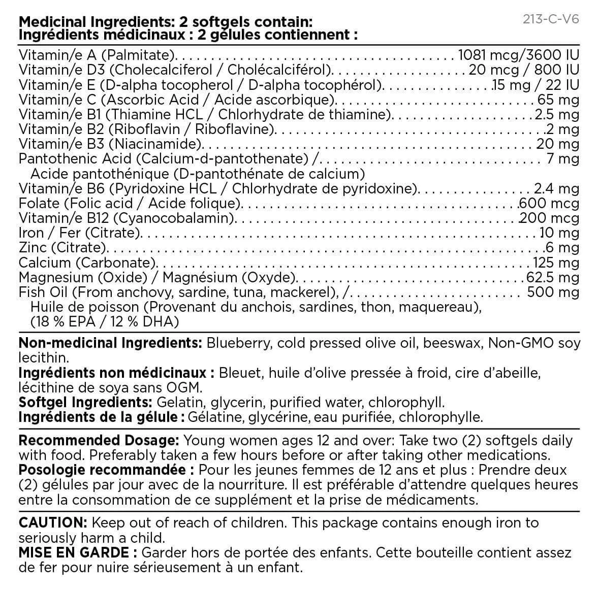 Platinum Naturals Easymulti Teen Young Women 60 Softgels