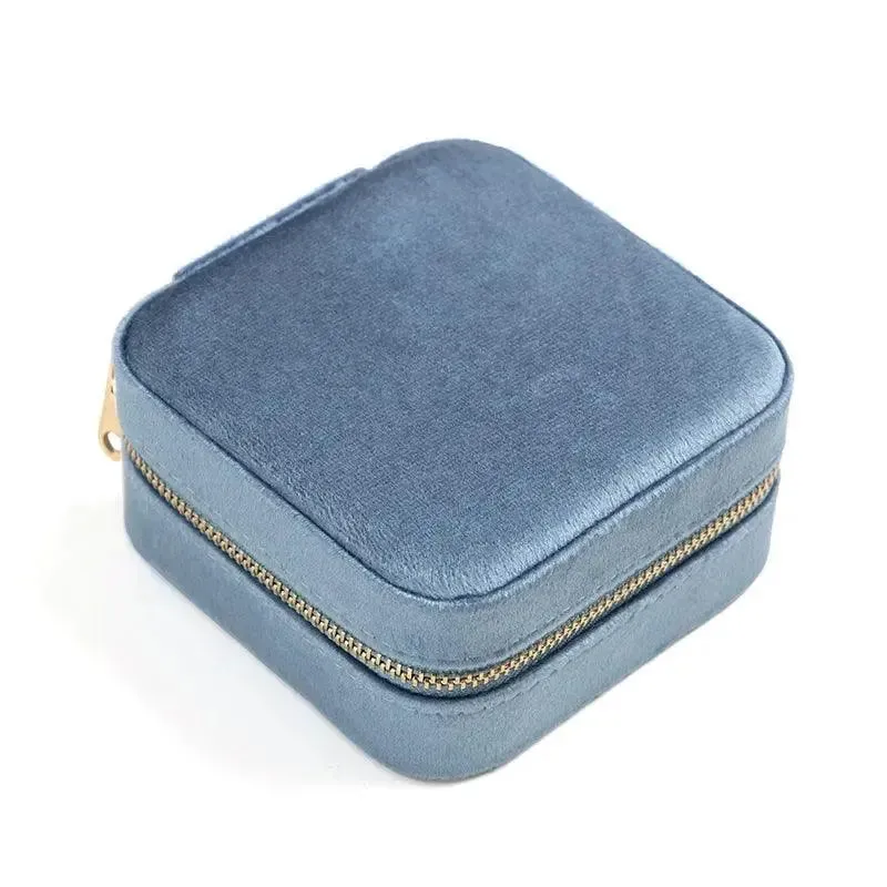 Plush Velvet Small Jewelry Box Necklace Ring Earrings Storage Jewelry Case Women Travel Portable Jewelry Organizer Box Joyero