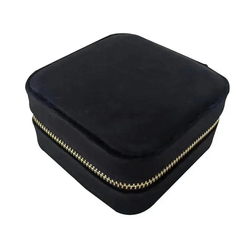 Plush Velvet Small Jewelry Box Necklace Ring Earrings Storage Jewelry Case Women Travel Portable Jewelry Organizer Box Joyero