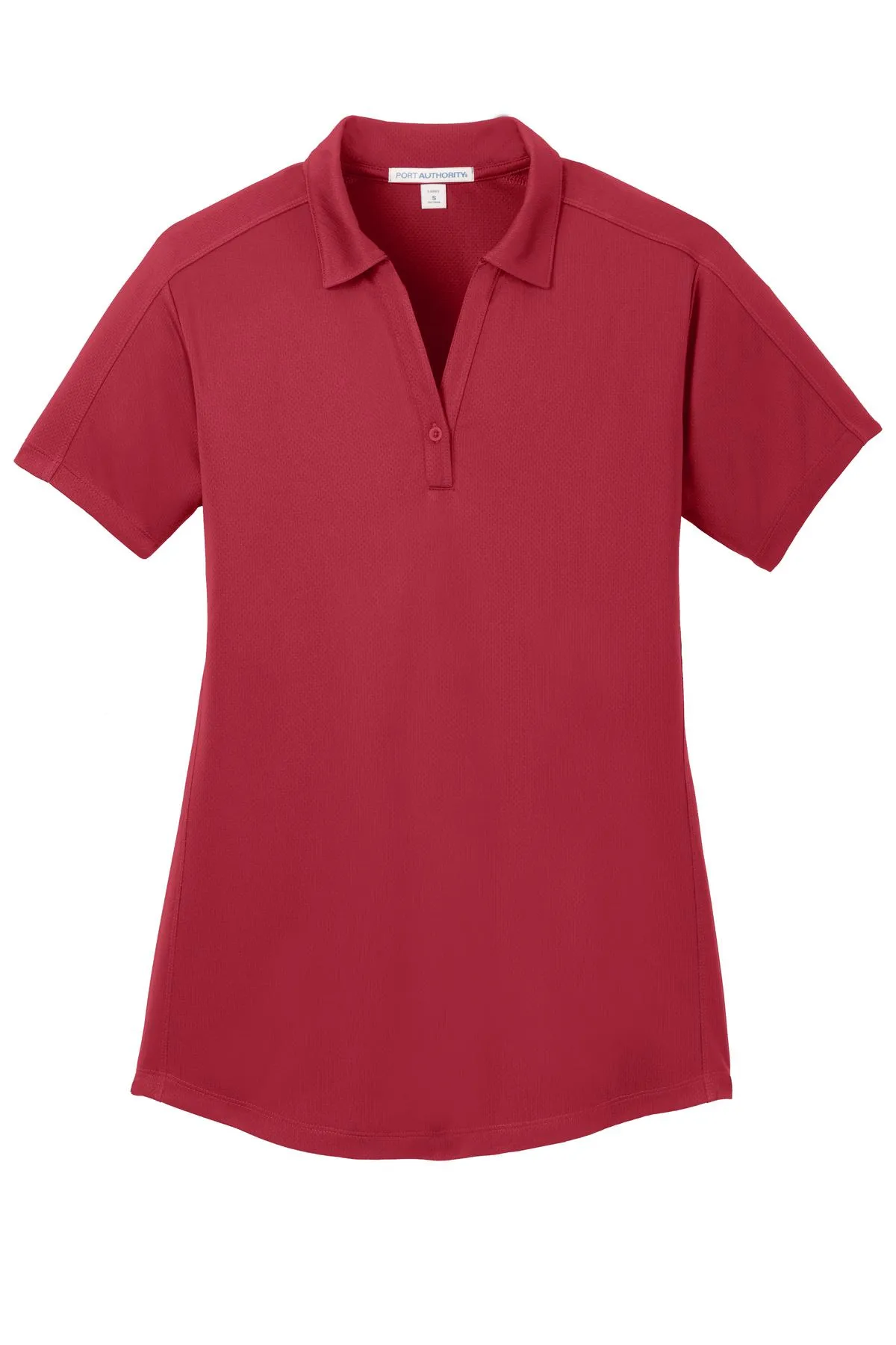 Port Authority Women's Diamond Jacquard Polo. L569 Rich Red