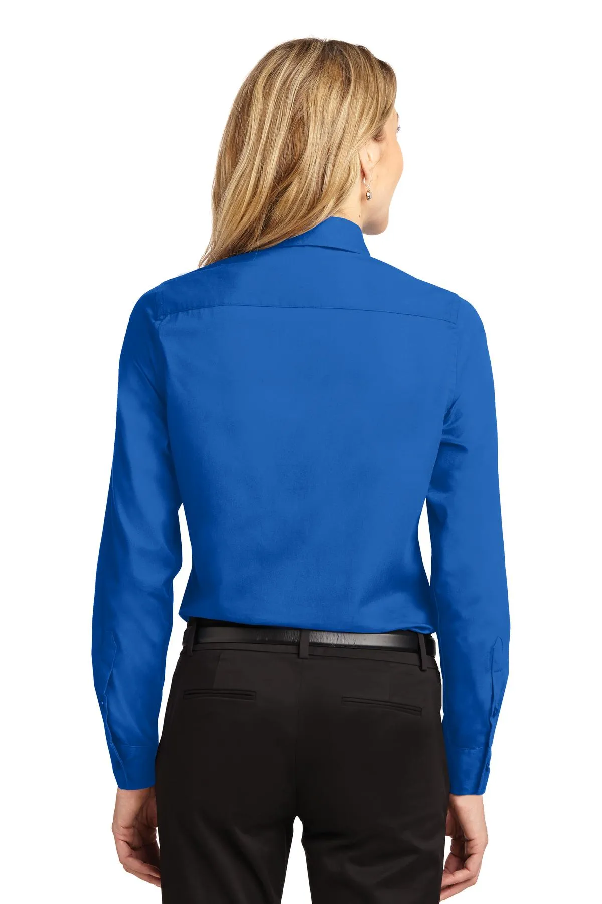 Port Authority Women's Long Sleeve Easy Care Shirt.  L608 Strong Blue