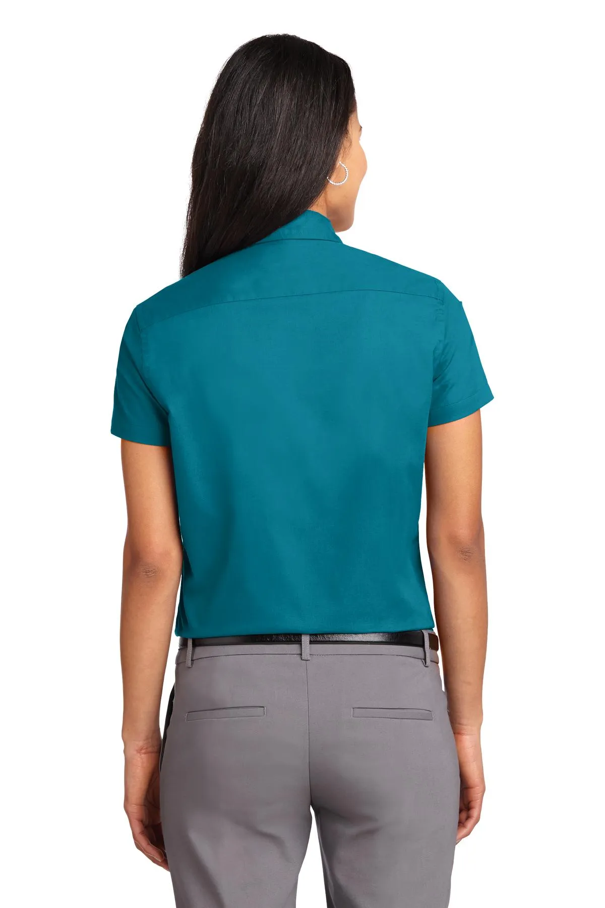 Port Authority Women's Short Sleeve Easy Care  Shirt.  L508 Teal Green
