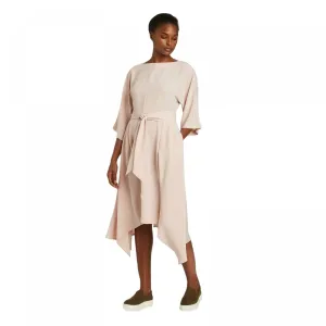 Prologue Women's Dolman 3/4 Sleeve Handkerchief Hem Midi Dress