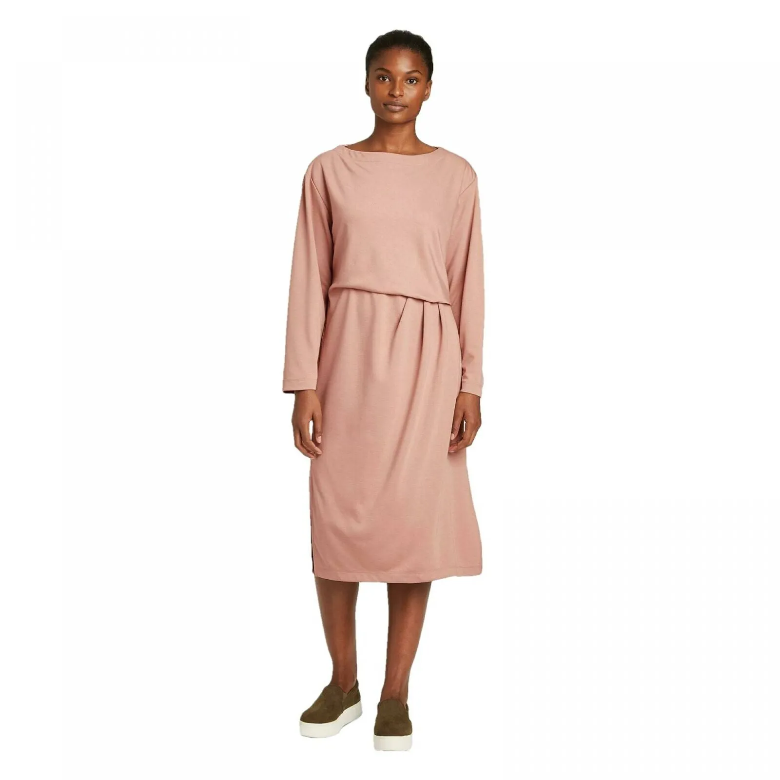 Prologue Women's Long Sleeve Crewneck Knit Midi Dress