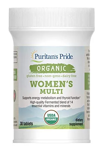 Puritan's Pride Multivitaminas orgánicas para mujer, 30, 1