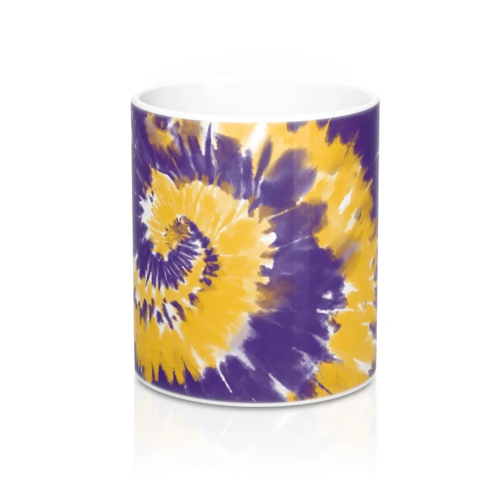 Purple & Yellow Tie Dye Coffee Mug