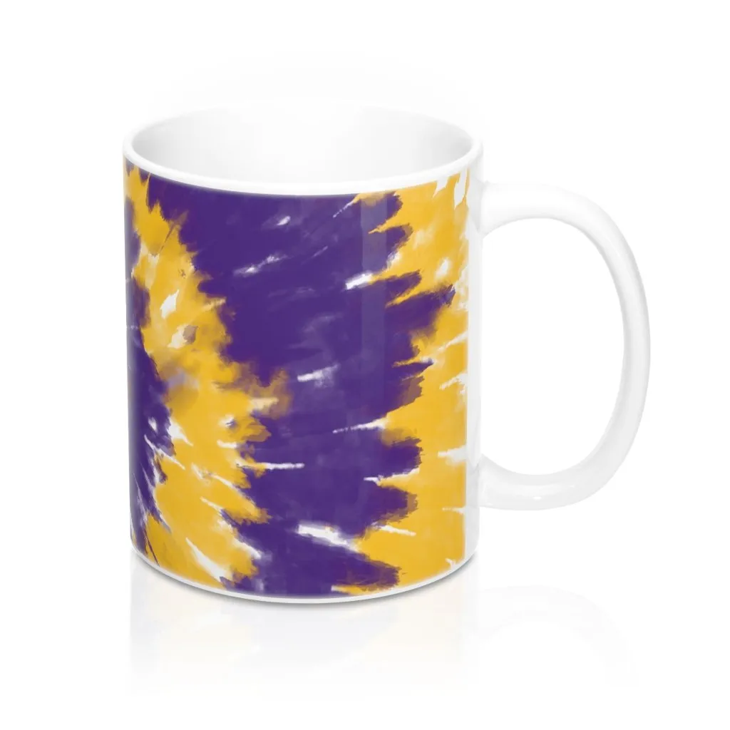 Purple & Yellow Tie Dye Coffee Mug