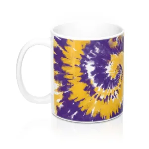 Purple & Yellow Tie Dye Coffee Mug