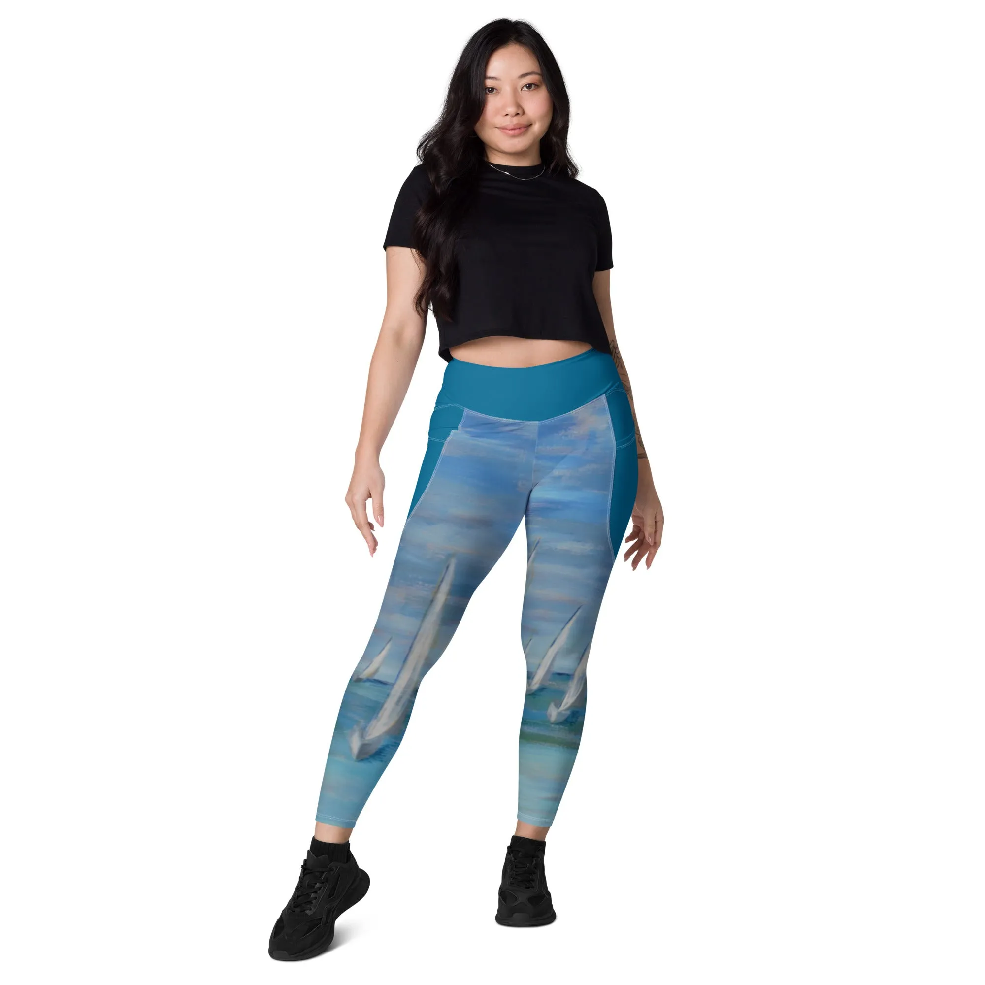"Incoming - One Design" Women's Leggings with Pockets