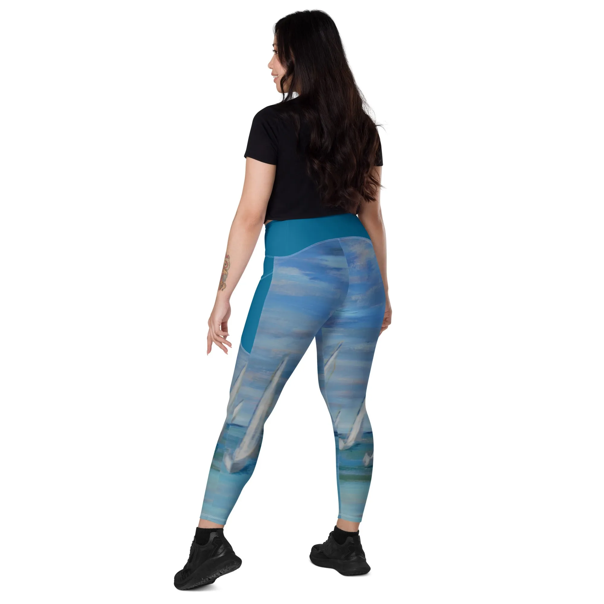 "Incoming - One Design" Women's Leggings with Pockets