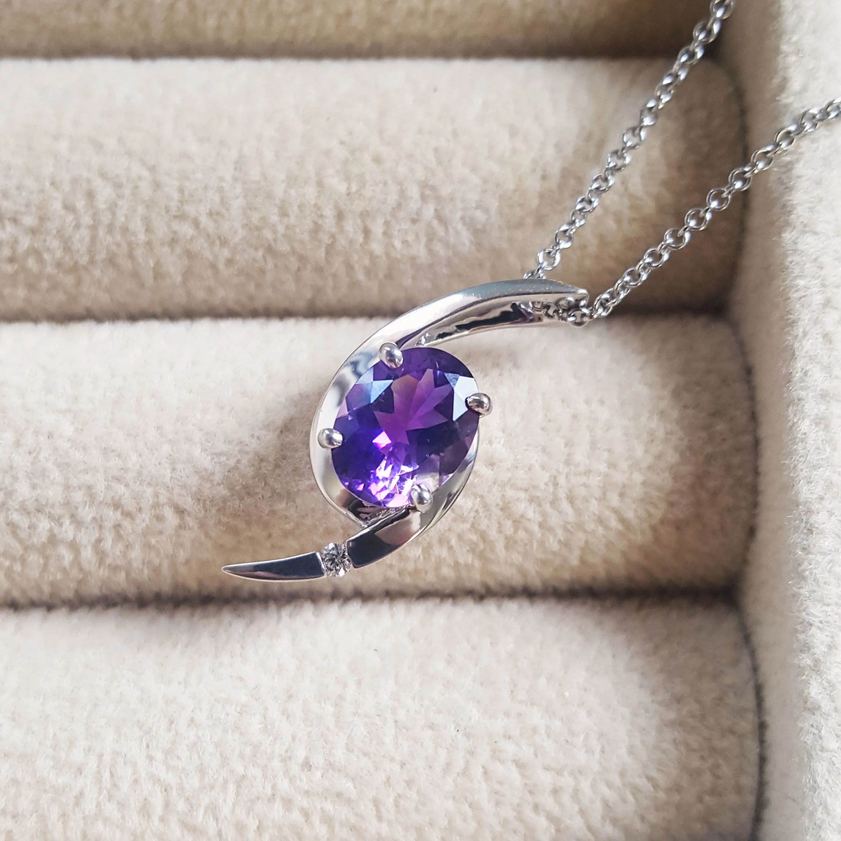 "Jasper" Sterling Silver Arizona Amethyst Pendant