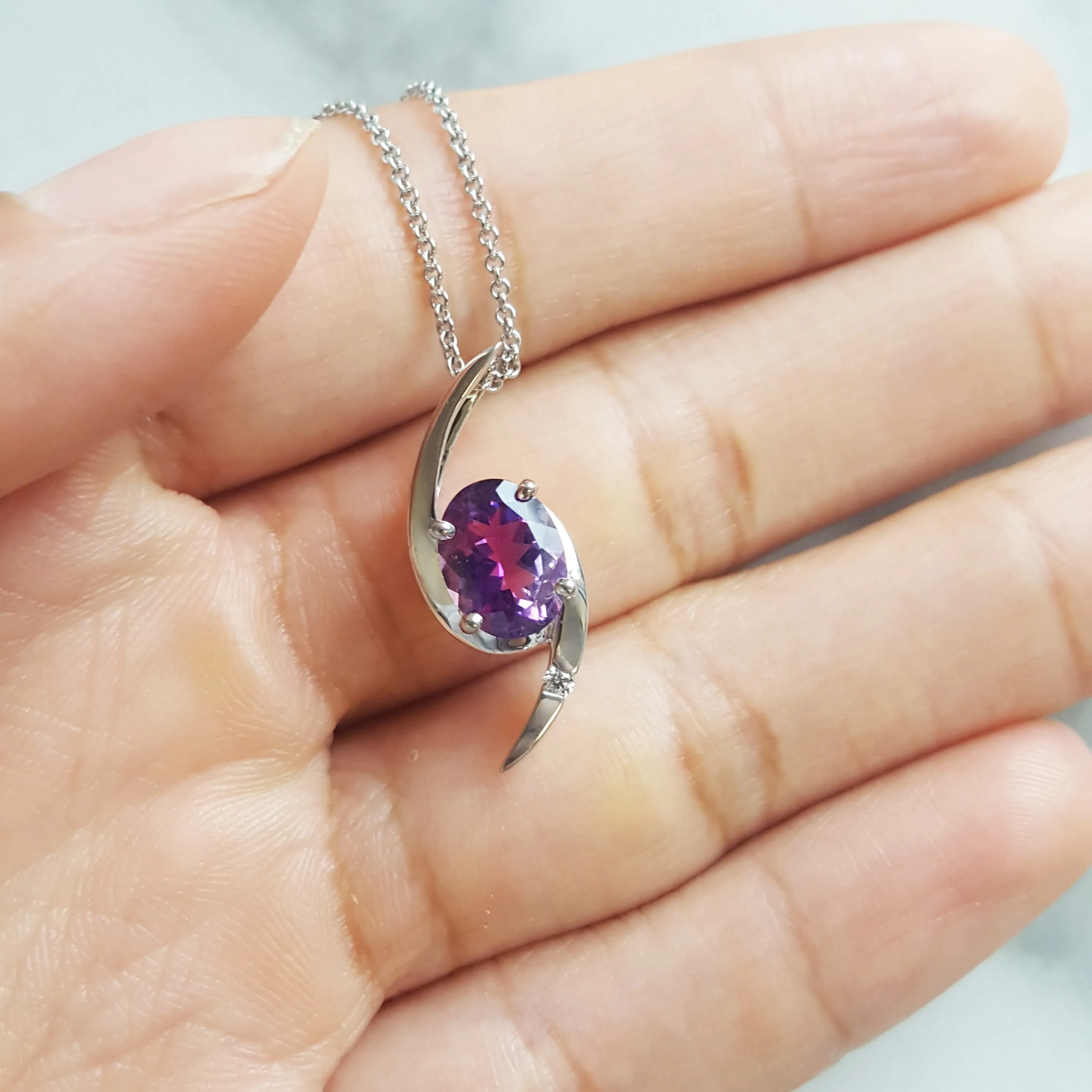 "Jasper" Sterling Silver Arizona Amethyst Pendant
