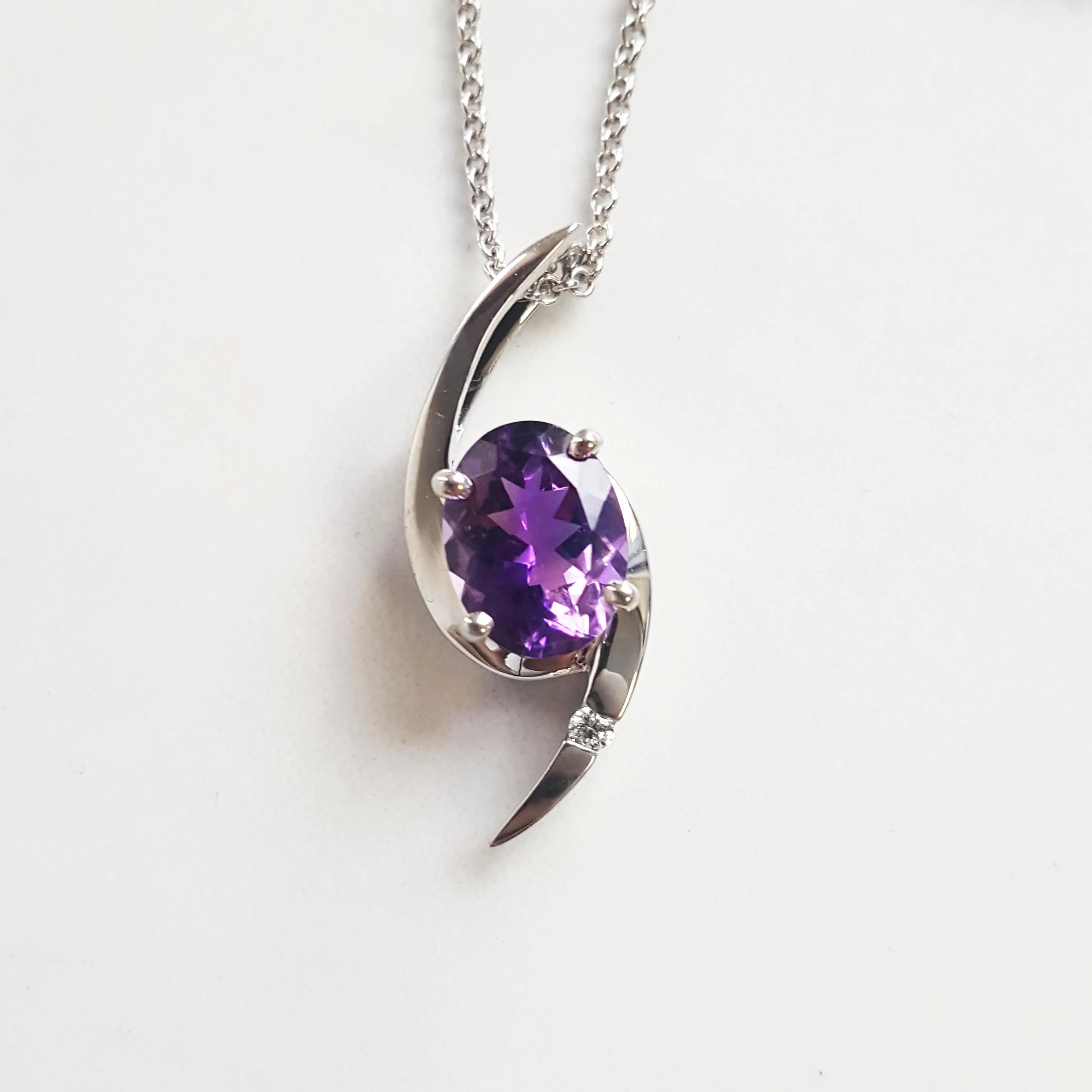 "Jasper" Sterling Silver Arizona Amethyst Pendant