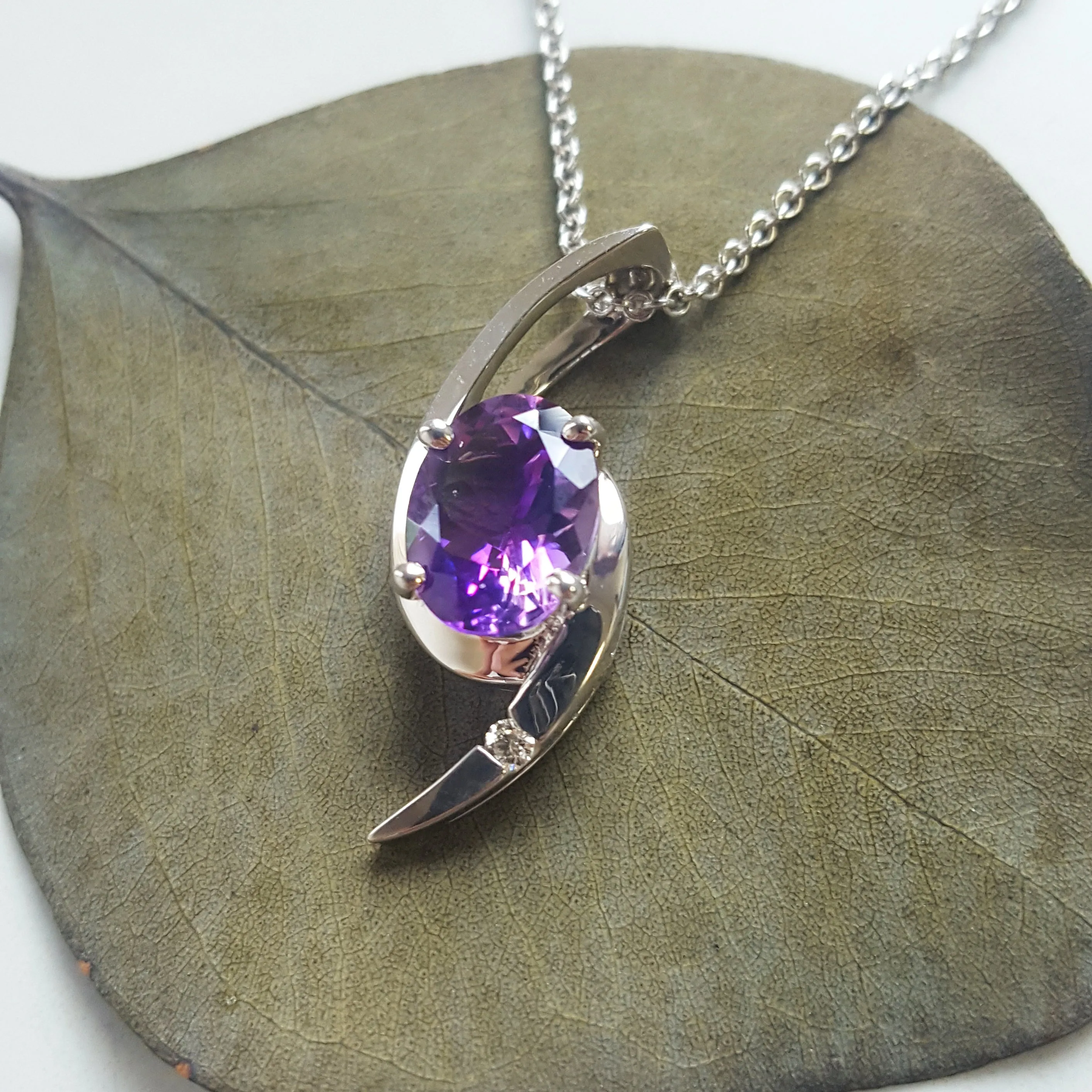 "Jasper" Sterling Silver Arizona Amethyst Pendant