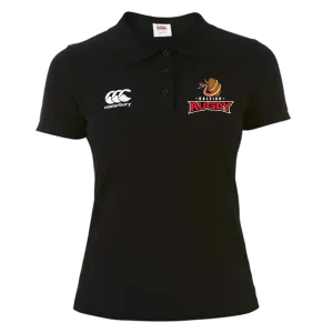 Raleigh Rugby Club Canterbury Women's Black Waimak Rugby Polo