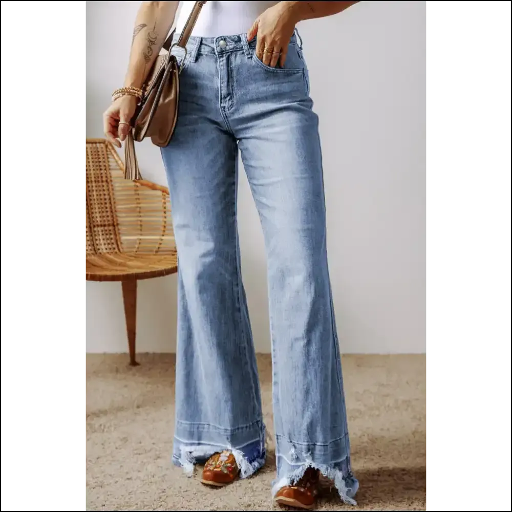 Raw Hem Bootcut Jeans: Step Into Style & Comfort, no Tailors Allowed! 😜