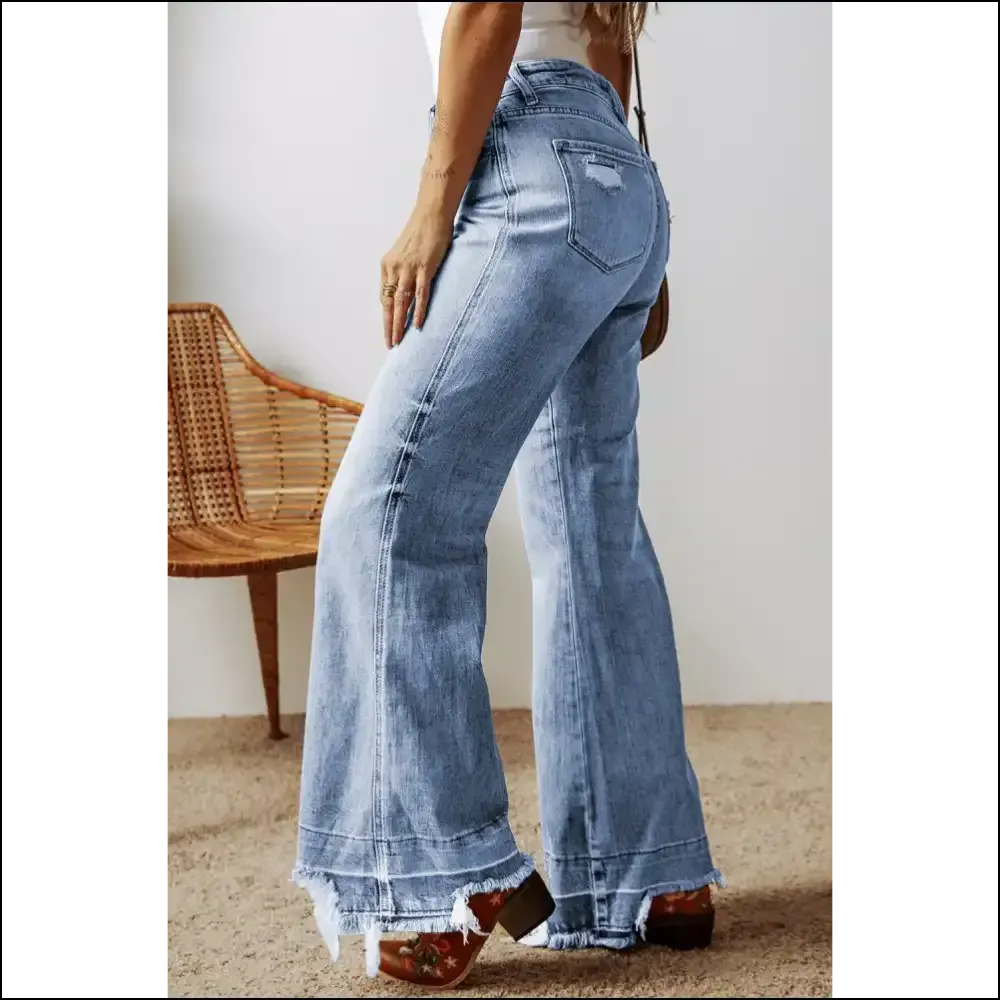 Raw Hem Bootcut Jeans: Step Into Style & Comfort, no Tailors Allowed! 😜
