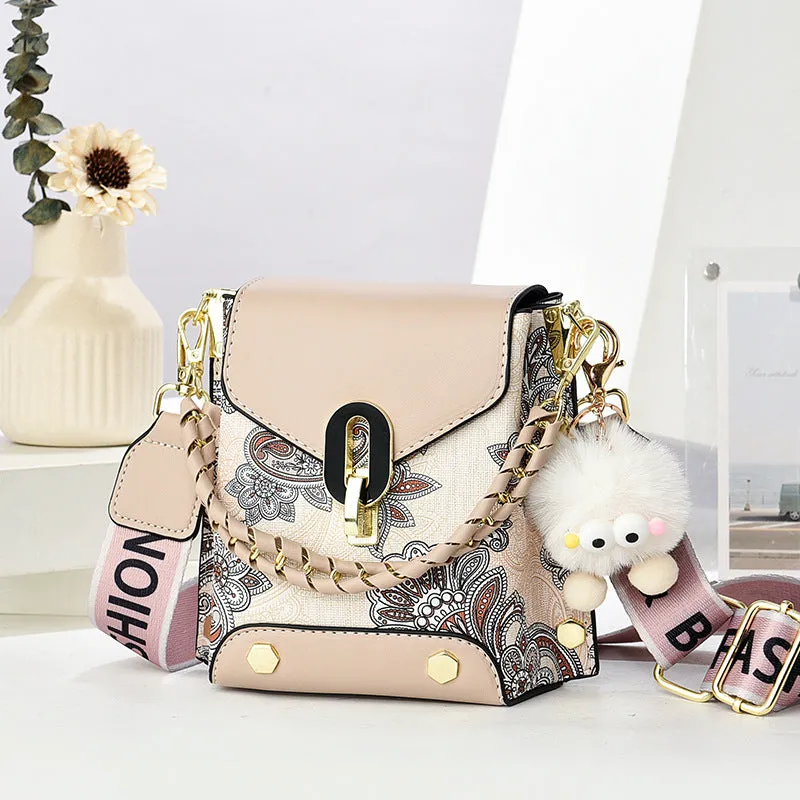 REALAIOT 2025 High sense women's messenger mobile phone bag women's 2025 new hot-selling niche portable pu versatile shoulder bag women's bag