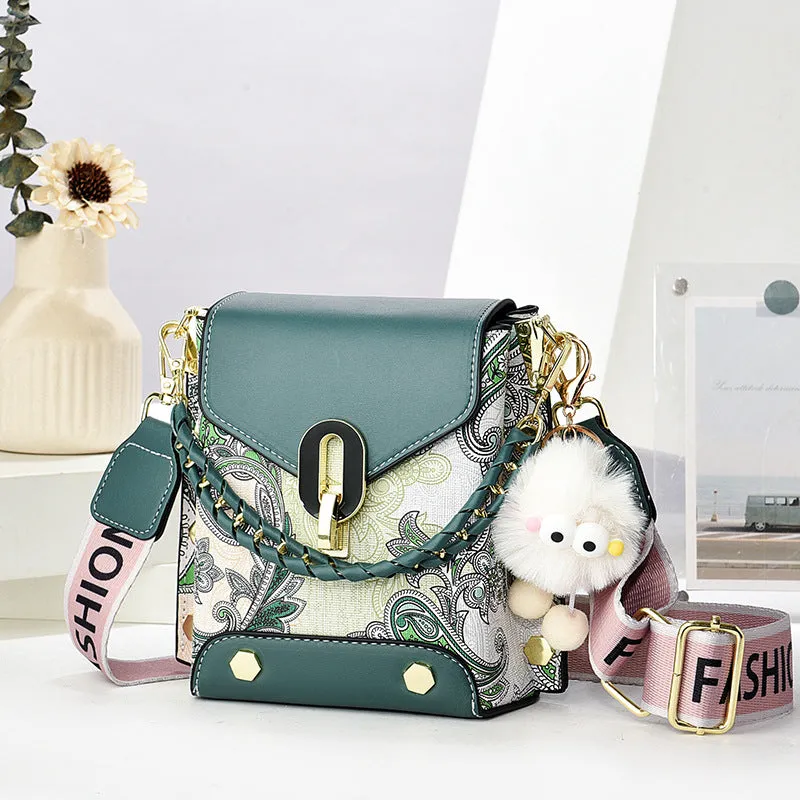 REALAIOT 2025 High sense women's messenger mobile phone bag women's 2025 new hot-selling niche portable pu versatile shoulder bag women's bag